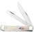Case Stars and Stripes Natural Smooth Bone Carbon Steel Trapper
