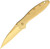 Kershaw Leek Folding Knife Assisted Gold DLC 3.0in Plain Edge Wharncliffe