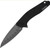 Kershaw Dividend Folding Knife 3in Plain Black Stonewash Wharncliffe