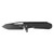 Southern Grind Penguin Folding Knife 3.5in Plain Black PVD Drop Point Front Open