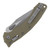 Microtech Amphibian Fluted OD Green Folding Knife 3.9in Drop Point