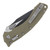 Microtech Amphibian OD Green Folding Knife 3.9in Black PS Drop Point
