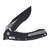 Microtech Amphibian Ram Lok Fluted Black 3.9in Black PS Clip Point