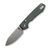 Vosteed Raccoon FOLDING KNIFE GREEN Micarta PLAIN STONEWASH DROP POINT