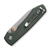 Vosteed Raccoon FOLDING KNIFE GREEN Micarta PLAIN STONEWASH DROP POINT