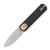 Vosteed Corgi Folding Knife 2.99 Inch Plain Stonewash Drop Point Front Open