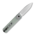 Vosteed Corgi Folding Knife Jade 2.99 Inch Plain Satin Drop Point Back Open