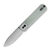 Vosteed Corgi Folding Knife Jade 2.99 Inch Plain Satin Drop Point Front Open