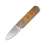 Vosteed Corgi Pup Folding Knife Amber 2.37 Inch Plain Satin Drop Point Front Open