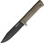 Cold Steel SRK Compact Black Tuff-Ex Coated SK5 Carbon Steel Clip Point Fixed Blade Dark Earth Kray-Ex Handle