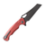 Dead Reckon Ridgeback Folding Knife 4.12in Black SbNi 3V Wharncleaver/Hard Ano Red RB-2322-37-Red
