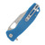 Honey Badger Large Flipper Blue 3.63 Inch Plain Satin Clip Point HB4066