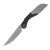 CRKT Princeton Wong Fial Flipper 12C27 Drop Point Black & Stainless Steel Handle CR5670