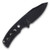 SENCUT Excalis Folding Knife 2.97 Inch Plain Black Reverse Tanto