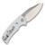 SENCUT Excalis Folding Knife White 2.97in Plain Satin Reverse Tanto