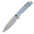 Kershaw Mini Iridium Folding Ice Blue 3in Plain Stonewash Spear Point KS2051