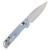 Kershaw Mini Iridium Folding Ice Blue 3in Plain Stonewash Spear Point KS2051