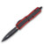 Microtech Daytona Dagger Black and Red Aluminum with Carbon Fiber Inlay