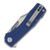 Petrified Fish Victor Blue Folding Knife 3.6in Satin Clip Point Blade