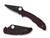 Spyderco Delica 4 Lightweight Burgundy 2.9 Inch Plain Black Clip Point Front Open and Back Closed