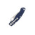 Spyderco Military 2 Cobalt Blue 4 Inch Plain Satin Clip Point Front Open and Back Closed SPC36GPCBL2
