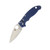 Spyderco Manix 2 Folding Knife Cobalt Blue 3.37 Inch Plain Satin Leaf SPC101GPCBL2