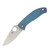 Spyderco Tenacious Folding Knife 3.35in Satin Drop Point Blue Titanium SPC122TIBLP