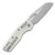 Microtech MSI RAM-LOK Folding Knife Half Serrated Stonewash White Polymer