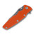 Hinderer Eklipse Battle Bronze and Orange 3.5in Plain Stonewash Spear Point Front Closed