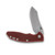 Hinderer XM-18 Folding Knife Red 3.5 Inch Plain Stonewash Skinner Front Open 2