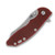 Hinderer XM-18 Folding Knife Red 3.5 Inch Plain Stonewash Skinner Front Closed