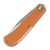 Daedelus Knife Co. Lab Folding Knife Orange 2.99in Plain Satin Clip Point Front Closed