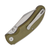 Tenable Nesstreet Folding Knife Green 3.58 Inch Plain Satin Drop Point Back Closed
