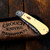 Crouch Knives Trapper with Doug Ponzio Damascus Pouch Back