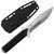Takumitak Escort Black 5.5in Partially Serrated Drop Point Fixed Blade