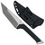 Takumitak Charge Black G10 5.25in Polished Tanto Fixed Blade Knife