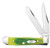Case XX Lime Green Barnboard Jigged Bone Tiny Trapper Folding Knife