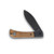 Finch Knives Pipeline Olivewood Flipper 3Inch Black SW Drop Point