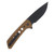 Reate PL-XF Folding Knife Tan 3.4 Inch Plain Black PVD Drop Point REPL-XF10