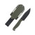 Condor Tool and Knife Fighter Knife Army Green 4.73in Plain Black Cerakote Clip Point CTK61747