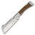 Rough Ryder Camp Side Cleaver Brown Burlap Micarta