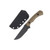 TOOR Brauler Fixed Blade Knife Omaha Tan 3.87in Plain Black Drop Point