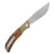 Petrified Fish Hourglass Sandalwood 3.54 Inch Plain Satin Drop Point PFP09SAWO