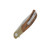 Petrified Fish Hourglass Sandalwood 3.54 Inch Plain Satin Drop Point PFP09SAWO