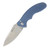 SENCUT Cybrix Folding Knife Blue 3.46 Inch Plain Satin Drop Point S23098A-4