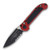 Microtech LUDT Gen III Red Auto Knife 3.5in PS Black Drop Point Blade