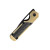 Kizer Mini Militaw Gold and Black 2.82 Inch Plain Black Drop Point Front CLosed
