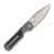 Kizer Mini Militaw Gray and Black 2.82in Plain Satin Drop Point Back Open 1