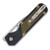 Kizer Militaw OD Green and Black 3.36 Inch Plain Satin Drop Point Back Closed