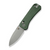 WE Knife Co Banter 2 Green 2.87 Inch Plain Gray Stonewash Drop Point